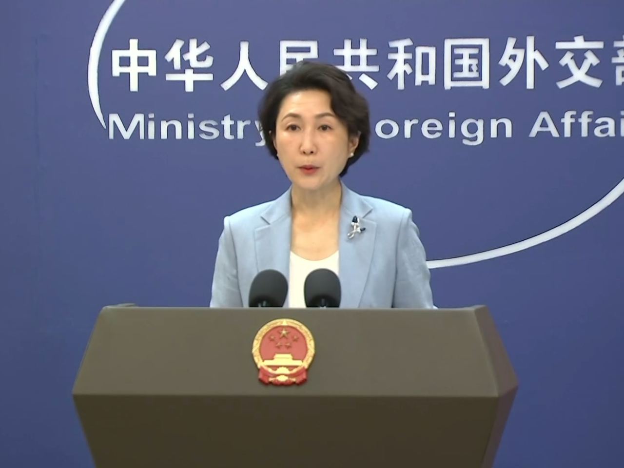 毛寧表示，中方重視中委關係，始終同委內瑞拉政府保持著良好的溝通合作。（央視圖片）