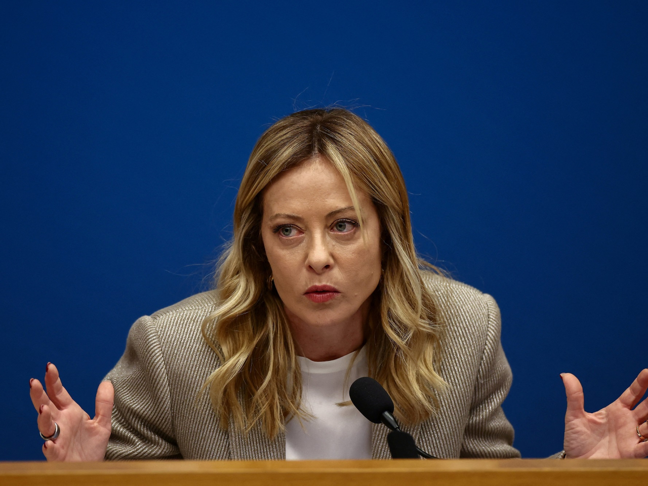 梅洛尼說如果美國對格陵蘭島採取軍事行動，此舉不符合任何一方利益。（路透社）