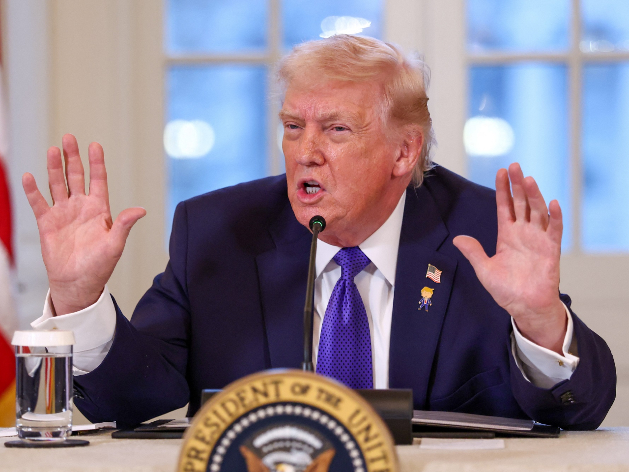 特朗普說會議將討論委內瑞拉的安全及人民。（路透社）