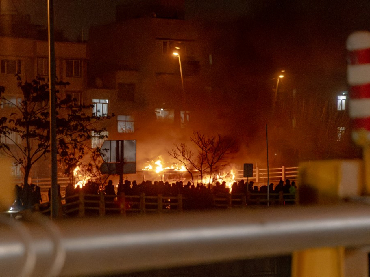 伊朗首都德黑蘭街頭近日的示威活動。（法新社資料圖片）