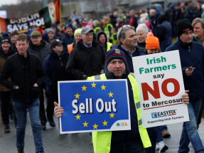 Thousands of European farmers protest Mercosur deal