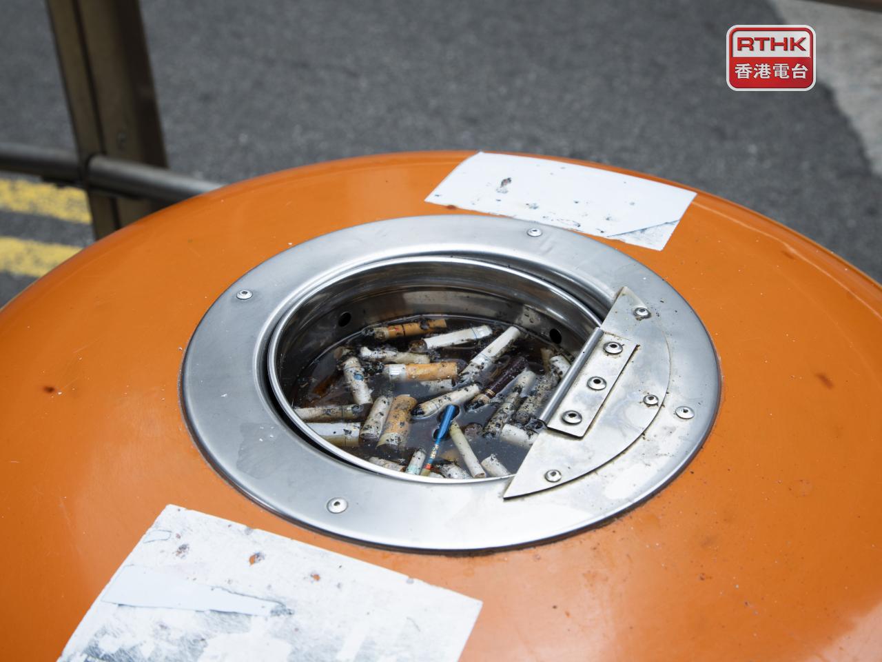 Ronald Lam said authorities have ensured that around 500 trash bins with designated cigarette disposal have been placed away from no-smoking zones. File photo: RTHK
