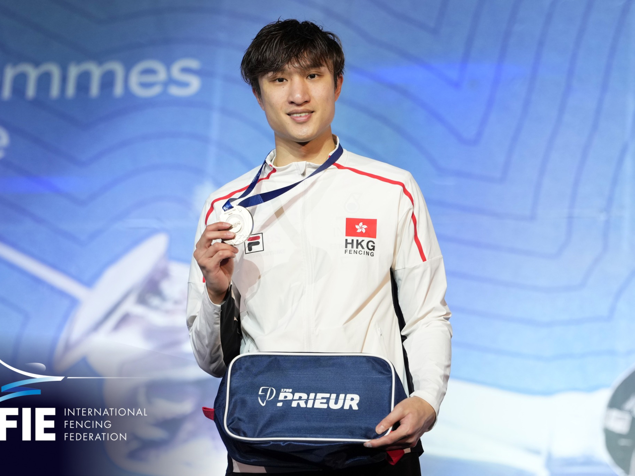 Ryan Choi kicked off 2026 with a World Cup silver medal. Photo courtesy of the International Fencing Federation