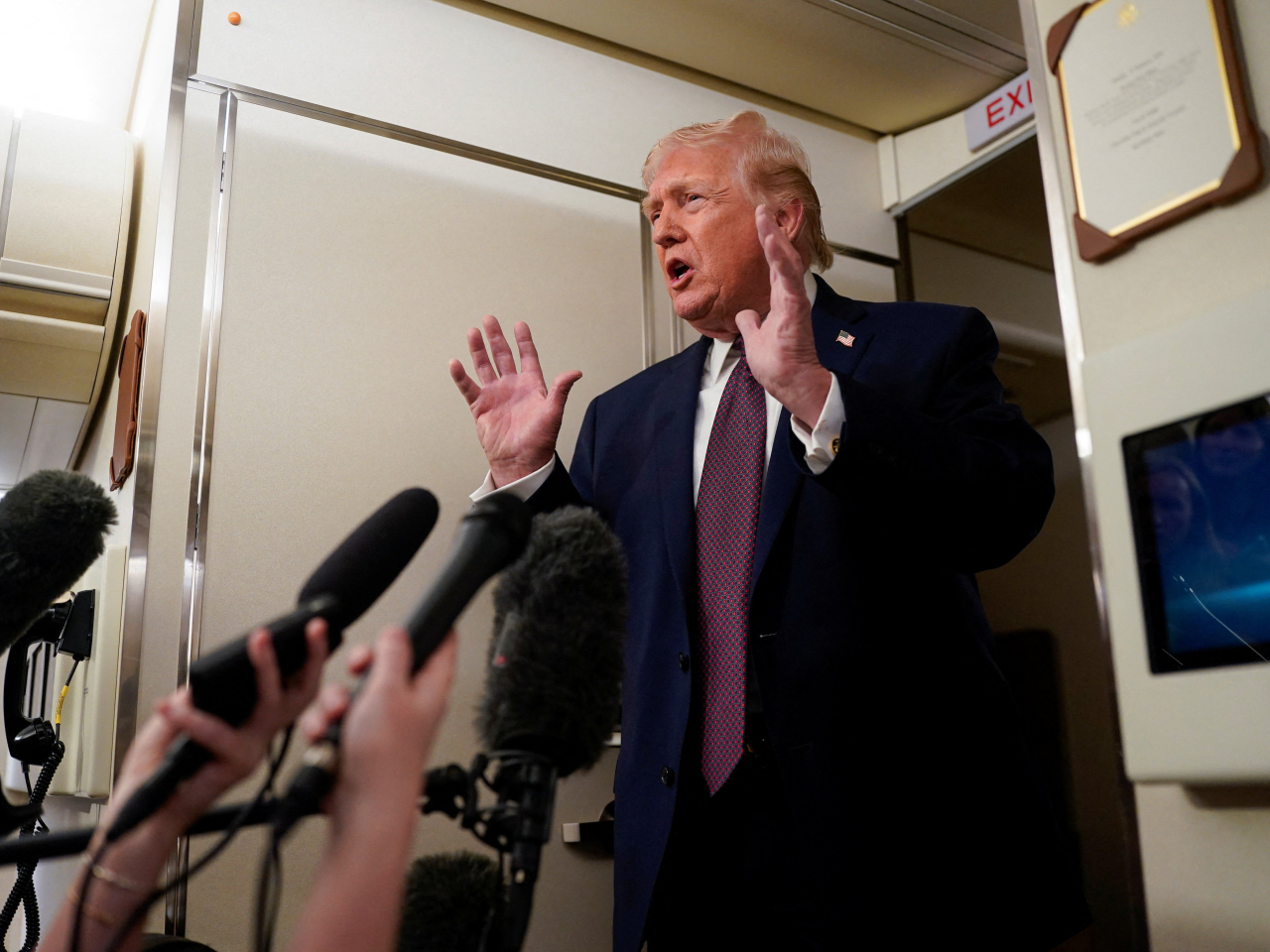 特朗普說，美國與委內瑞拉領導層的合作非常順利。（路透社）