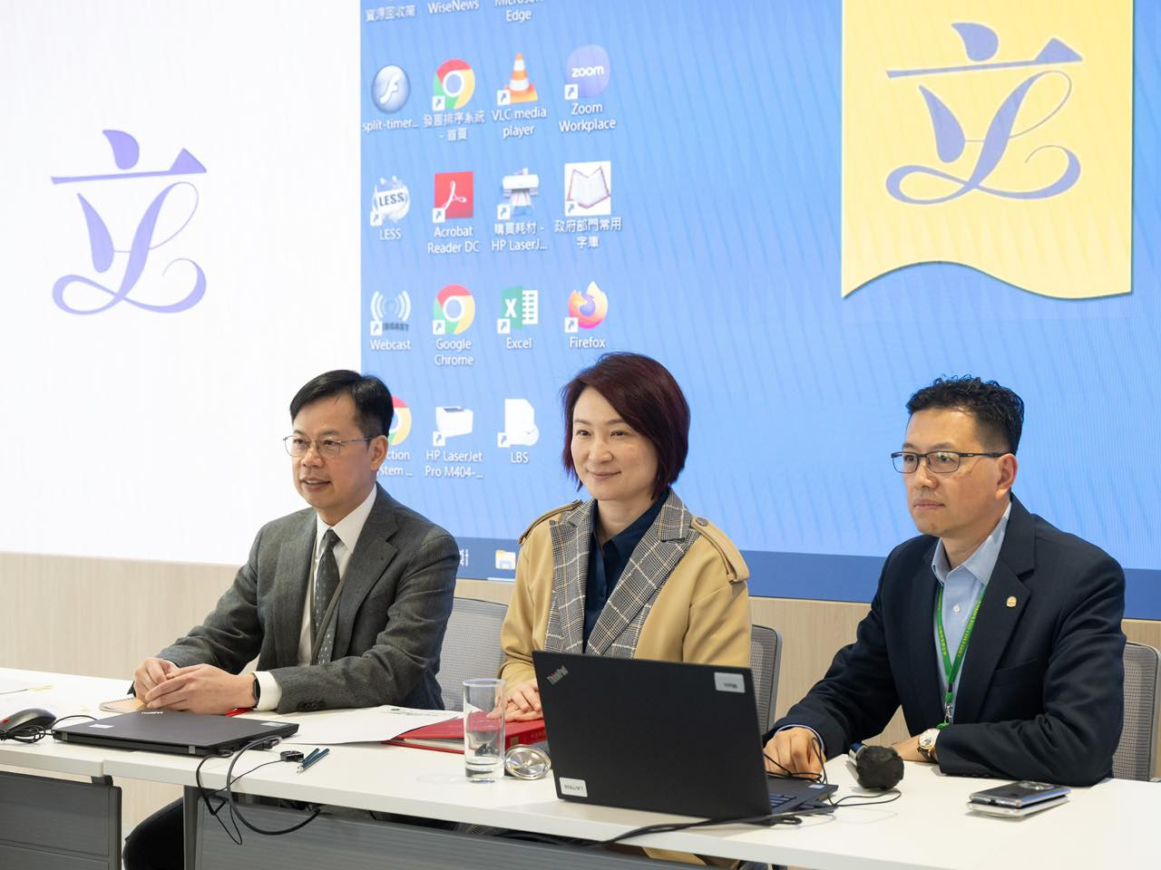 Starry Lee, centre, said 12 lawmakers will coordinate Legco affairs through a group. Photo courtesy of her social media page