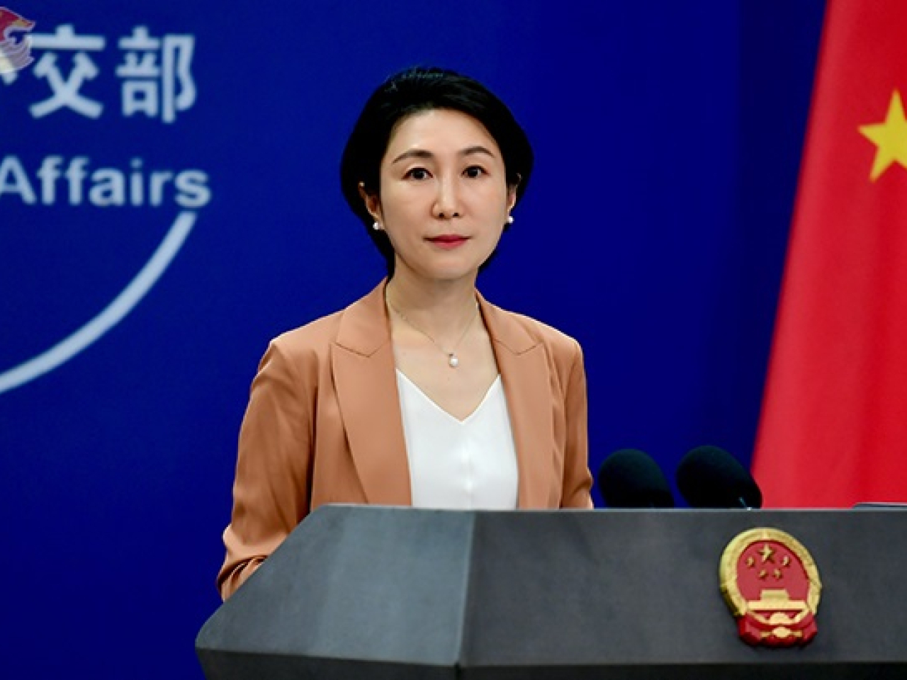 毛寧重申，中方密切關注伊朗局勢，目前沒有中國公民在伊朗傷亡的報告。（外交部網頁圖片）