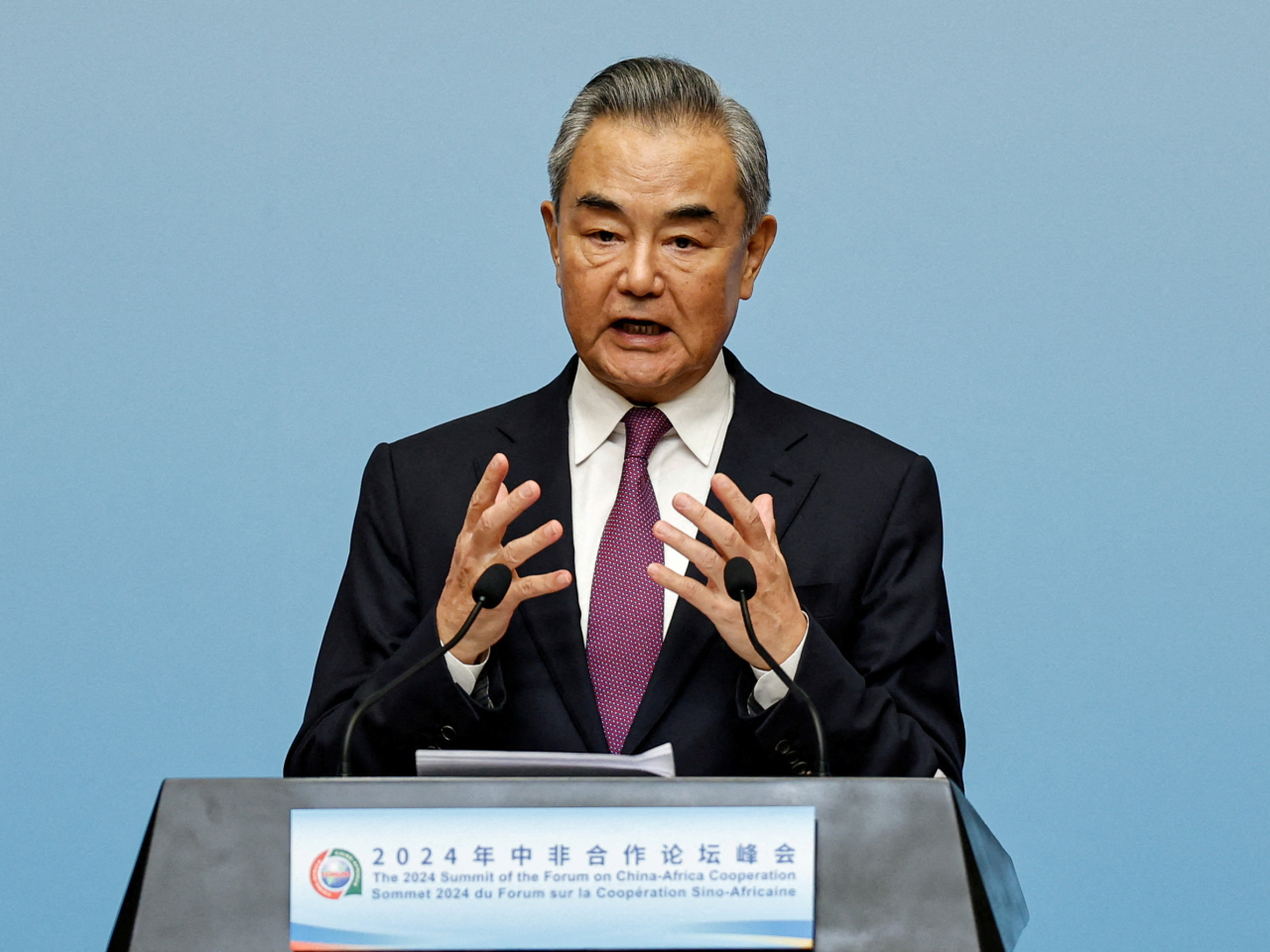 王毅說，中國堅定支持非洲維護自身的主權安全和民族尊嚴。（路透社資料圖片）