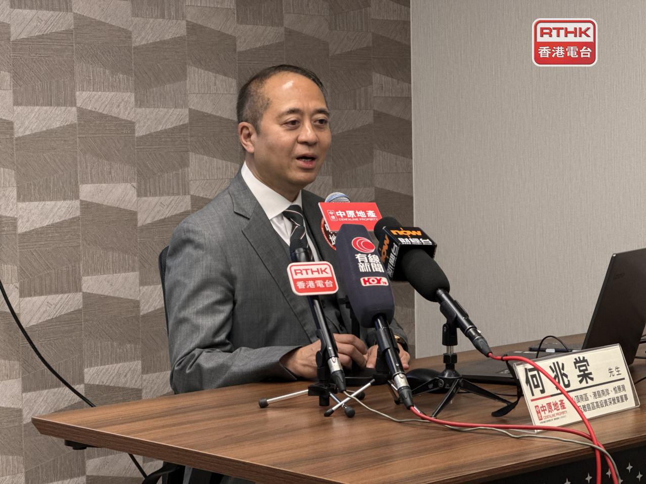 何兆棠表示，內地資金是主要購買力，各項人才計劃亦支持本港豪宅市道。（張詩民攝）