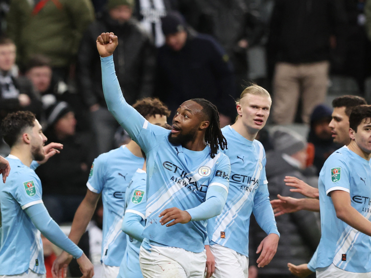 Antoine Semenyo scored his second goal for City since joining the club from Bournemouth last week. Photo: Reuters