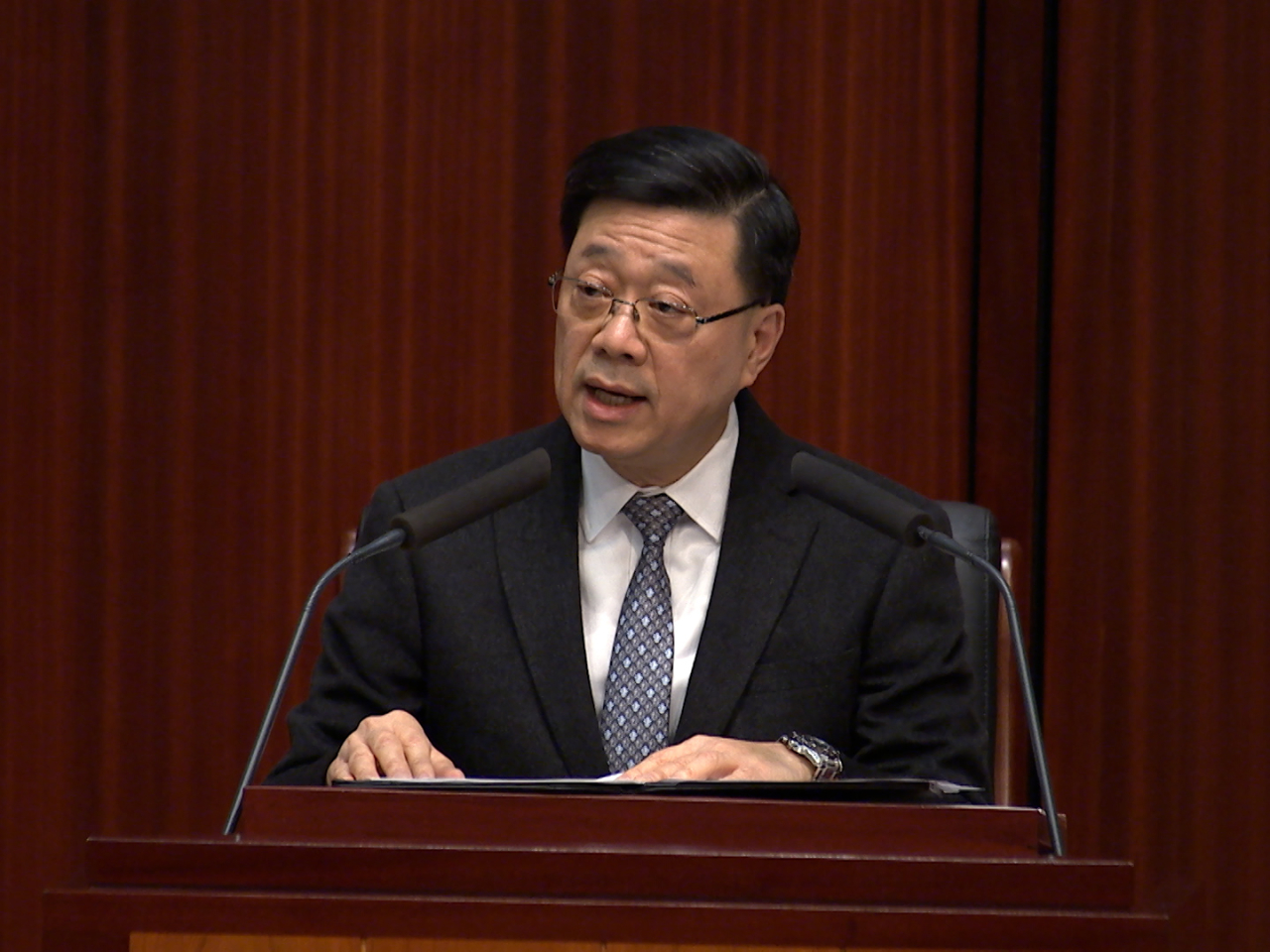 Chief Executive John Lee addresses newly elected lawmakers at their first chamber meeting since assuming their posts.