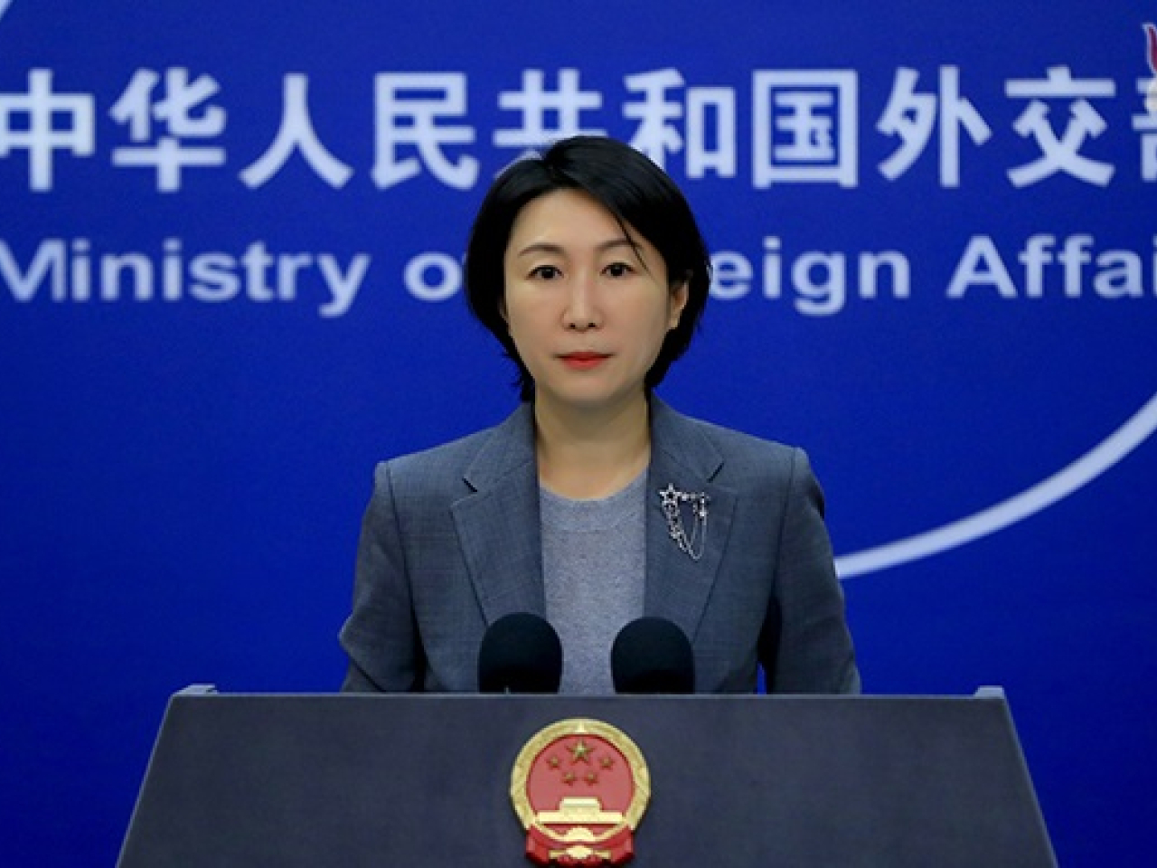 毛寧表示，中方對事故造成人員傷亡表示慰問。（外交部網頁圖片）