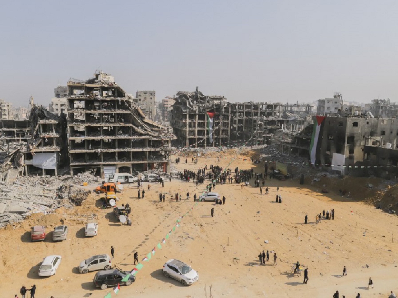 斡旋方說美方的宣布有助鞏固地區穩定及改善加沙人道主義狀況。（法新社資料圖片）