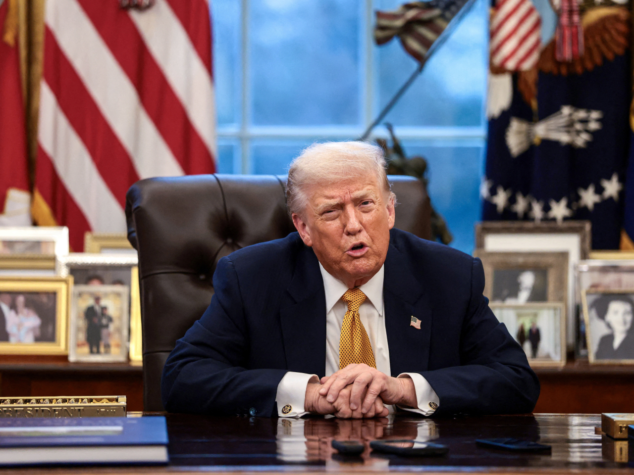 特朗普較早時說，得知伊朗國內已停止殺戮，而且沒有大規模處決被扣押人士的計劃。(路透社資料圖片)