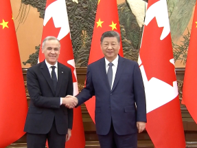 國家主席習近平晤來華正式訪問的加拿大總理卡尼