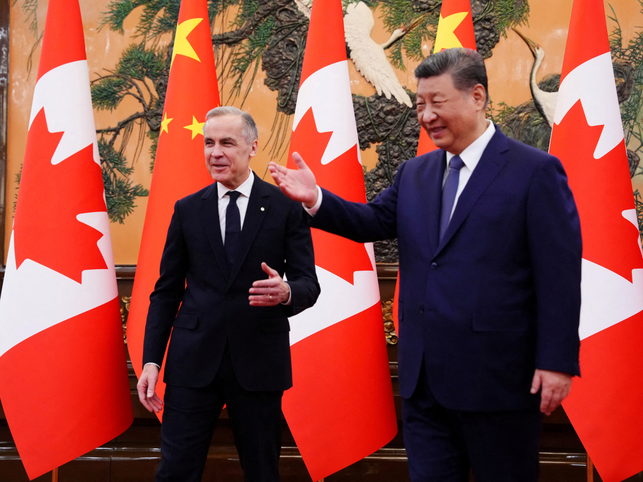 習近平會見來華進行正式訪問的卡尼。（路透社）