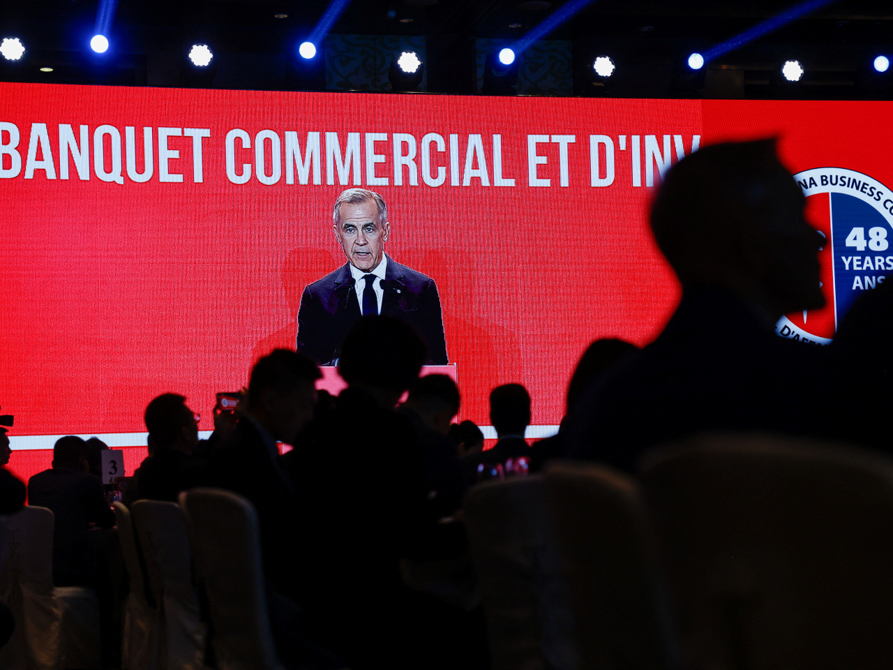 卡尼出席中國-加拿大貿易與投資晚宴時指出，為了打造具有競爭力的本土電動車產業，加拿大要向中國學習並共建供應鏈。（路透社）