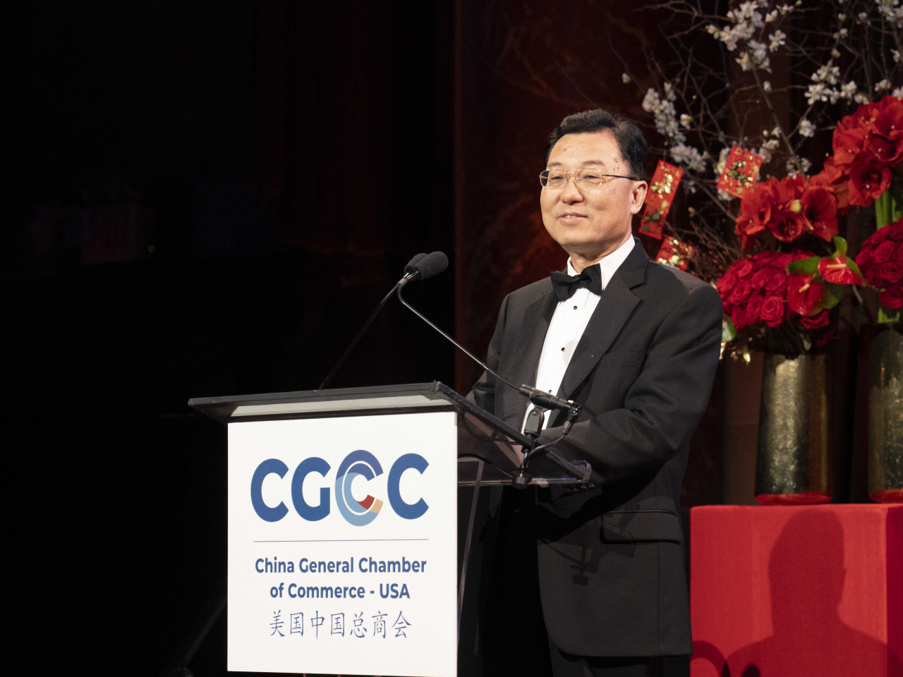 謝鋒表示，中方對發展中美關係有誠意但講原則，在捍衛主權、安全、發展利益等問題上沒有妥協餘地。（中國駐美國大使館網頁圖片）