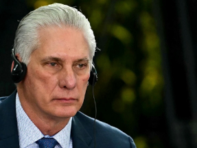 迪亞斯卡內爾表明除了移民領域，古巴目前未與美方對話。（法新社資料圖片）