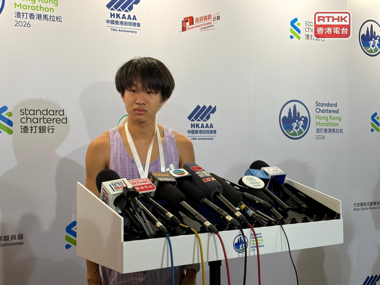 來自北京的陳雨繁奪得半馬男子組第一名。（鄧鈞尤攝）