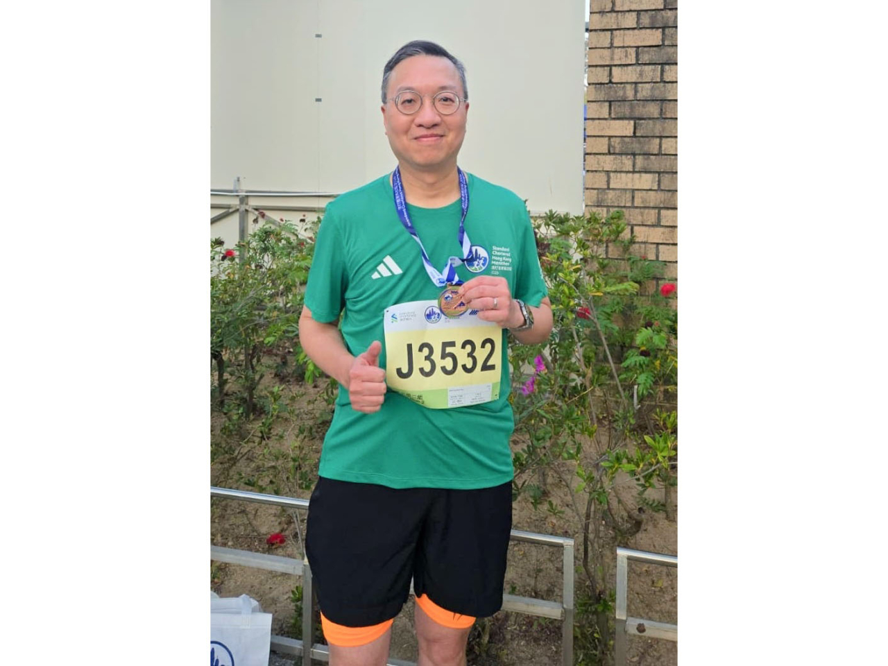 林定國參與十公里賽事，並順利完成。（林定國社交專頁圖片）