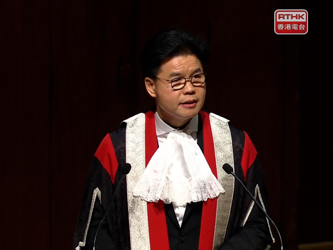 Roden Tong points to the Law Society's response to the Wang Fuk Court disaster as proof of its duty to lead during times of uncertainty. Photo: RTHK