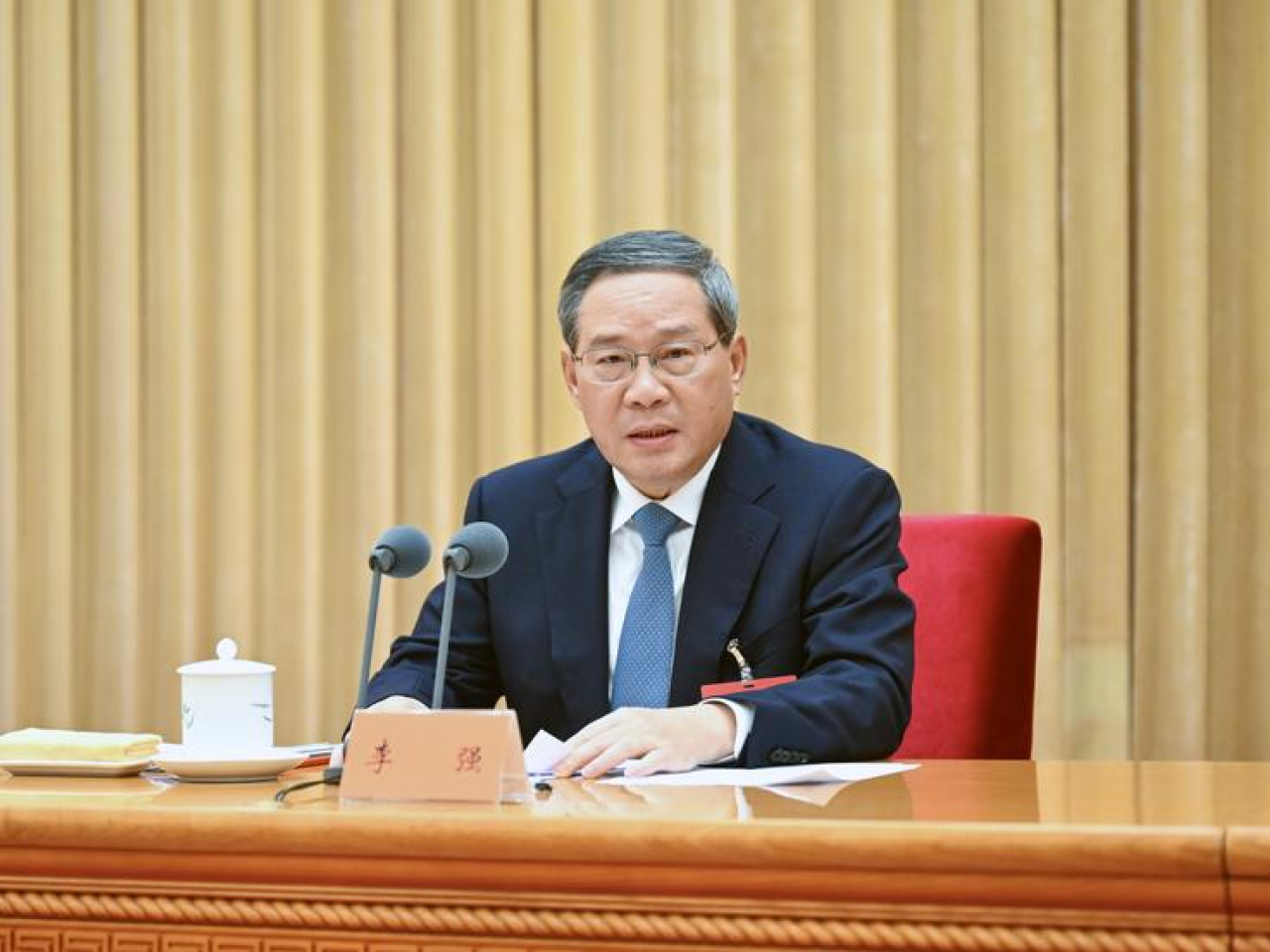 國務院總理李強表示，今年外部形勢仍然複雜多變，但中國經濟長期向好的支持條件和基本趨勢沒有改變。（新華社資料圖片）