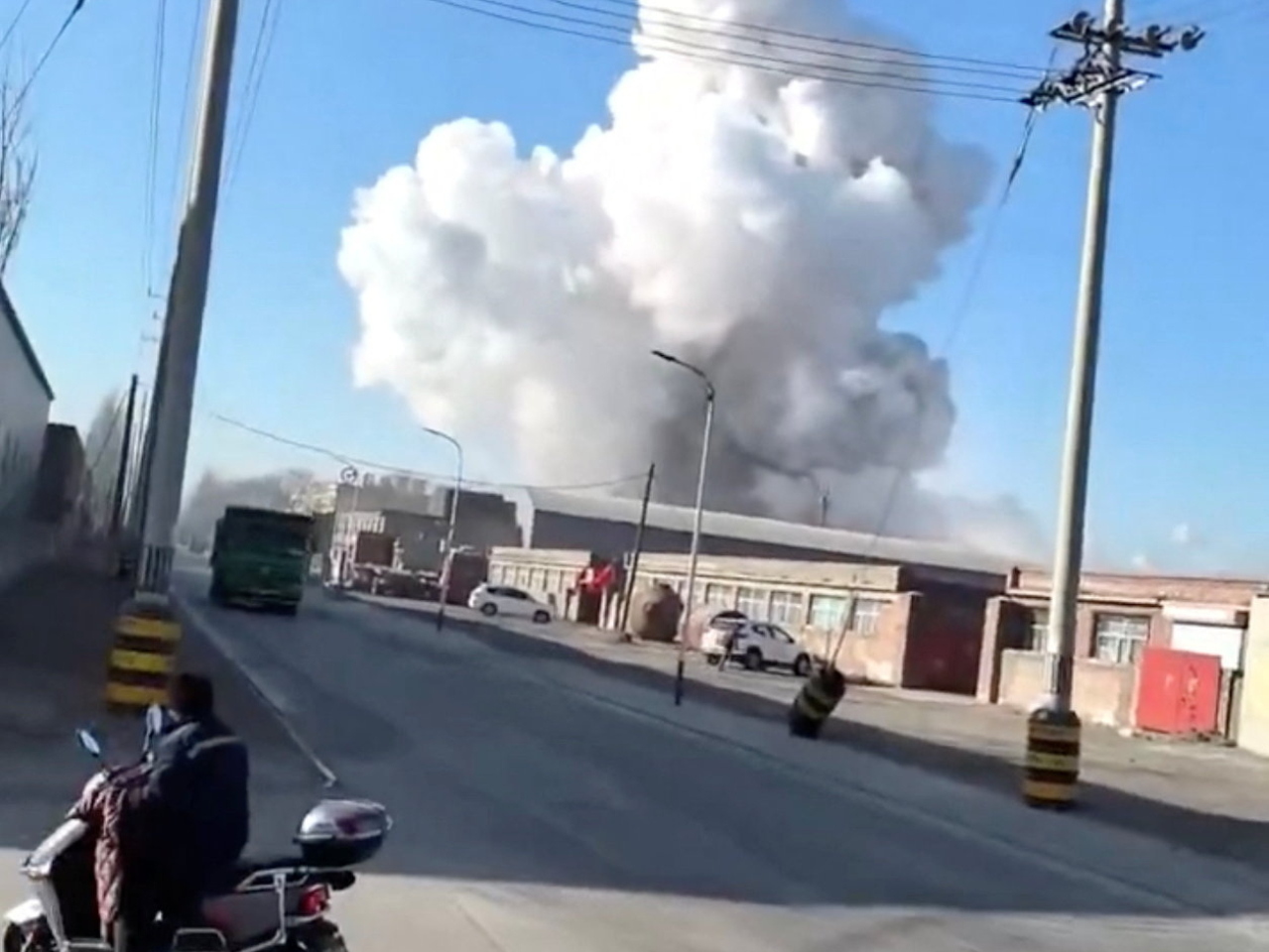 One person is still missing in the explosion at the plate plant of Baogang United Steel in Baotou, Inner Mongolia. Photo: Reuters