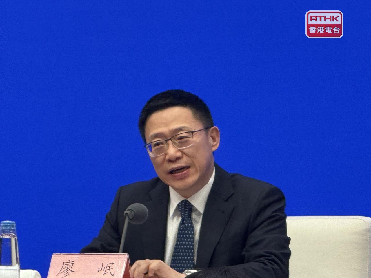 廖岷稱期待通過「組合拳」實實在在助力企業節約融資成本、增強盈利，激發民間投資。（陳曉筠攝）