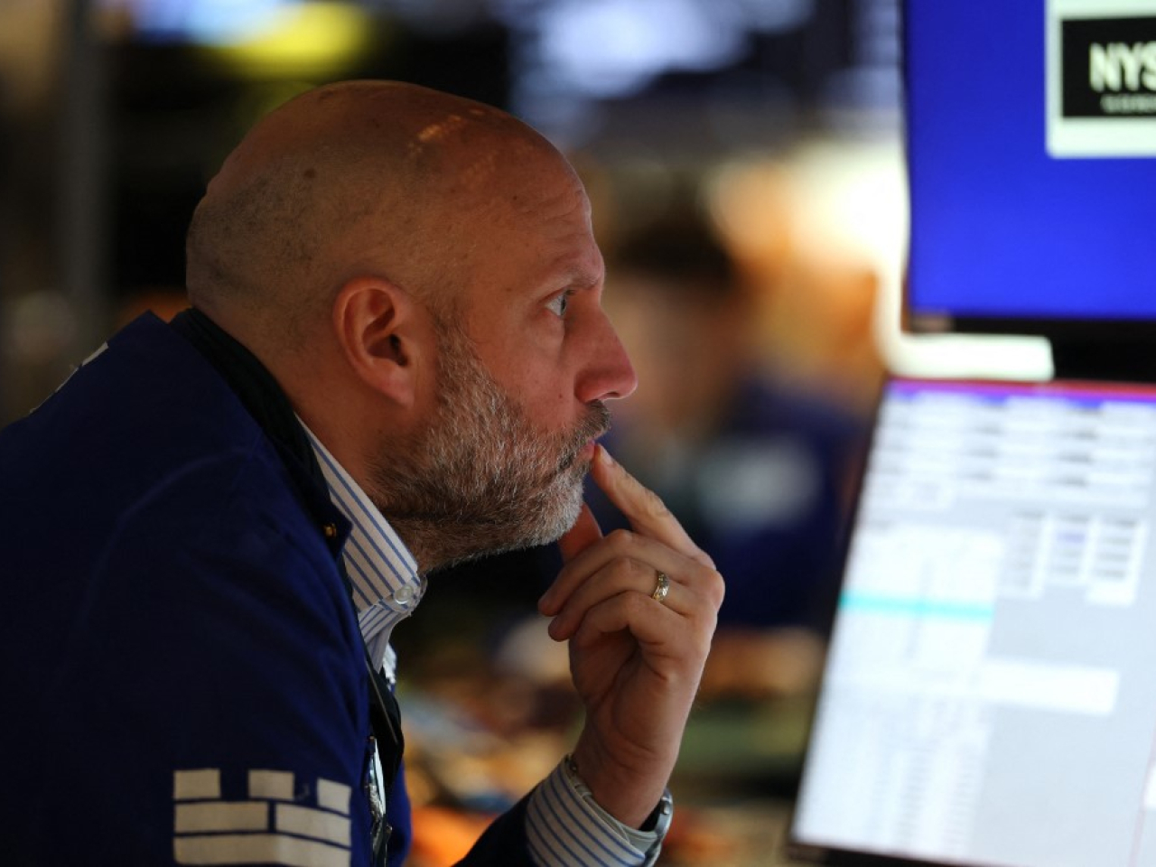 美股3大指數跌近2%或以上收市，創逾3個月以來最大單日跌幅。（法新社資料圖片）