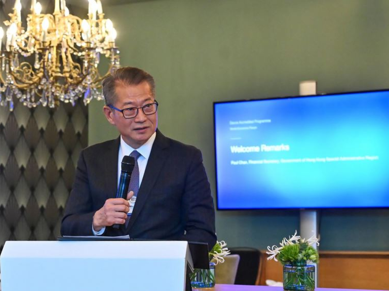 Paul Chan says Hong Kong adopts a 'proactive yet prudent' approach to growing digital asset markets. Photo courtesy of Information Services Department