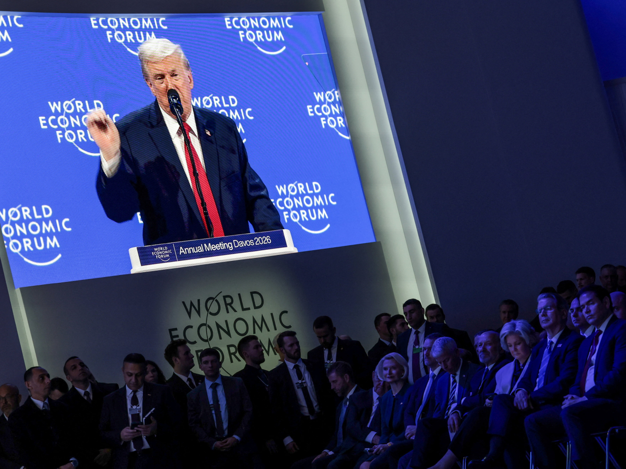 Trump's quest to take control of Greenland, which he said was needed for national and international security, dominated his address to the World Economic Forum. Photo: Reuters
