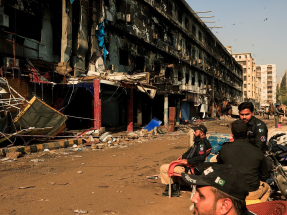 Families have criticised authorities for the slow recovery operation at the Gul Plaza shopping mall. Photo: Reuters