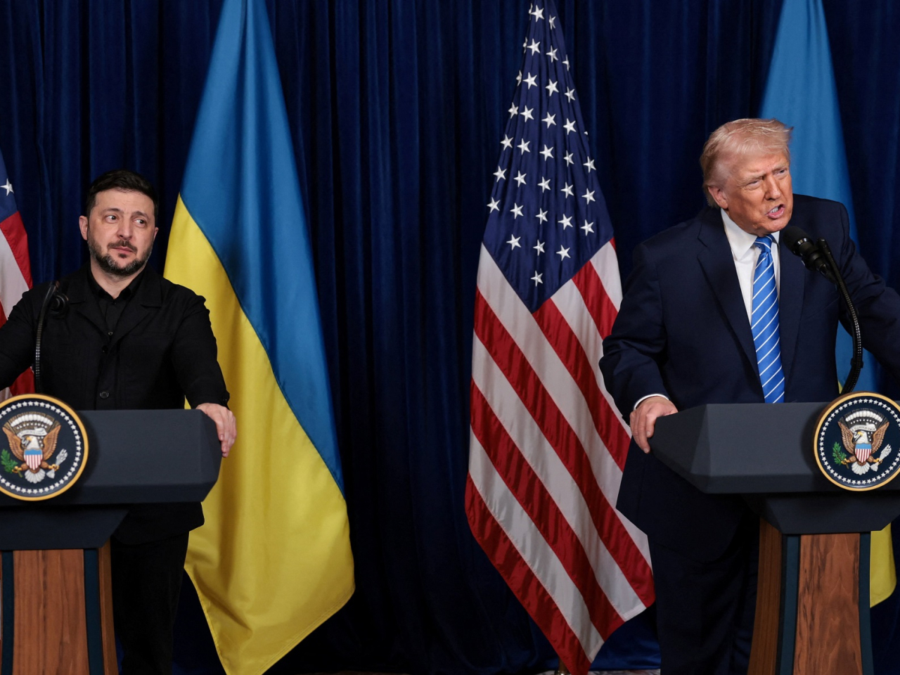 特朗普表示，他將在瑞士與烏克蘭總統澤連斯基會面。（路透社資料圖片）