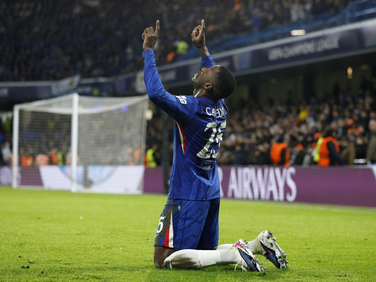 Moises Caicedo scored the winner in Chelsea's narrow triumph over Pafos at Stamford Bridge. Photo: Reuters