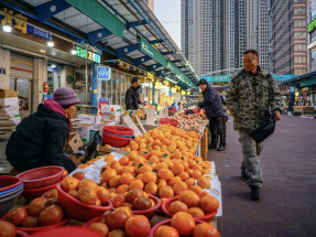 韓國去年經濟增長減慢至1%，第4季經濟遠遜預期，按季出乎意料跌0.3%，按年增速放緩至1.5%。（法新社資料圖片）