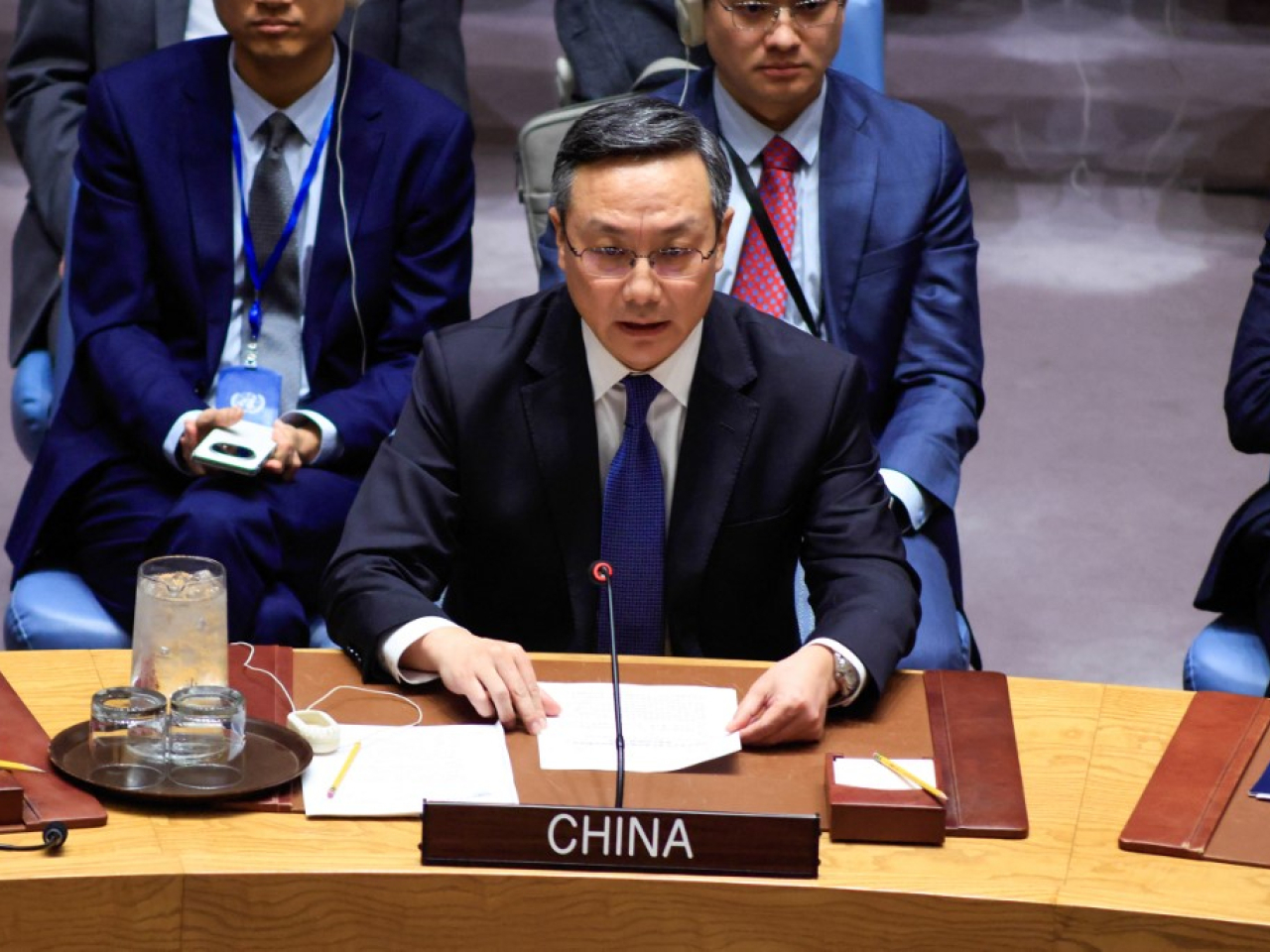 孫磊說中國願意與所有愛好和平的國家及人民一同堅定捍衛二戰勝利成果及戰後國際秩序。（法新社資料圖片）