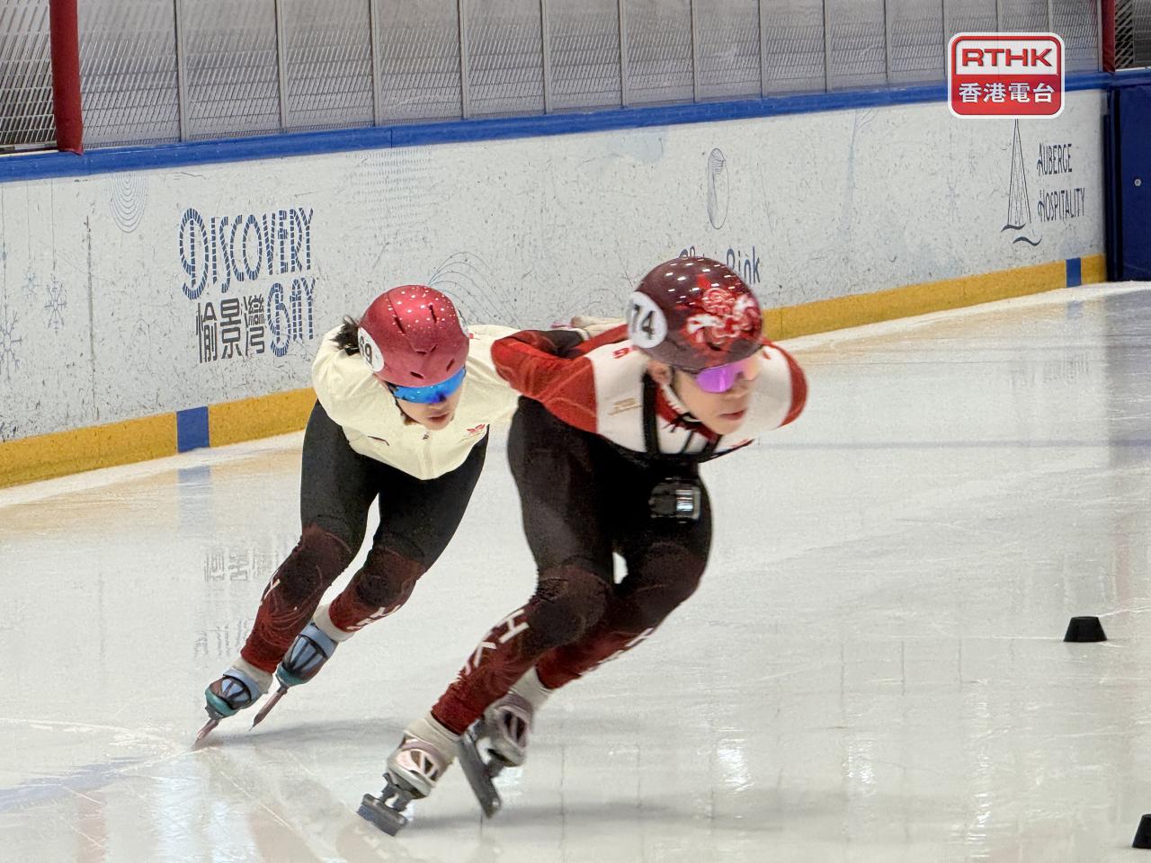 林靜欣（左）和郭子峰將代表港隊。（李俊傑攝）