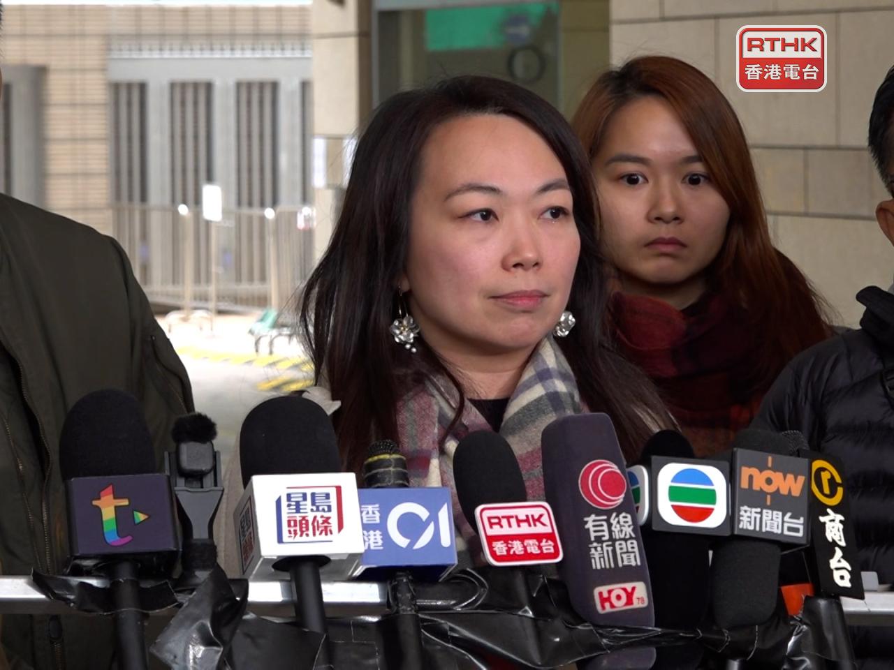 家屬梁淑玲表示，下一步跟進工作會與律師團隊商討後再決定。（葉美薏攝）