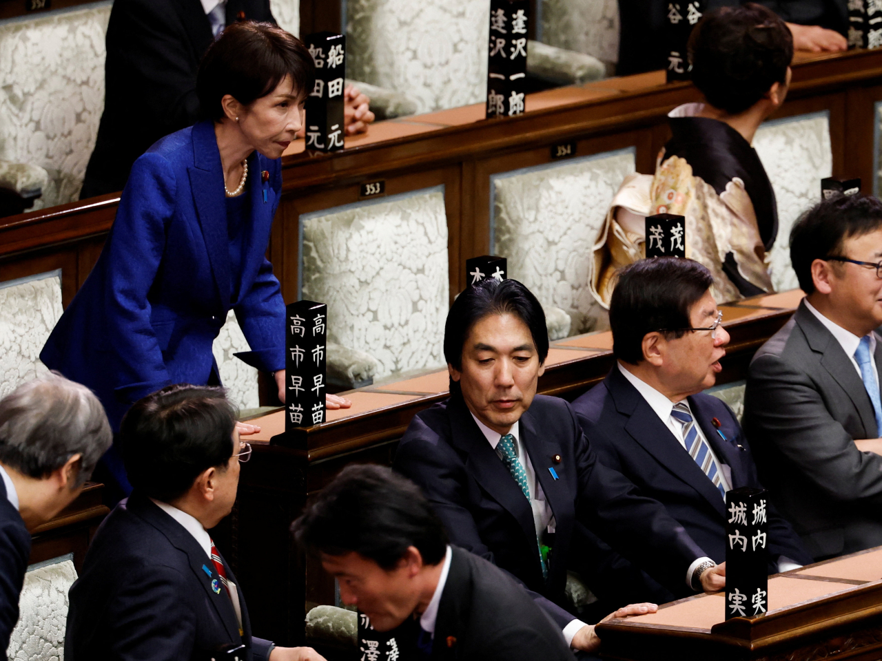 Sanae Takaichi is hoping widespread support for her cabinet will help deliver her a stronger mandate even though the Liberal Democratic Party itself is battling low approval ratings and a string of scandals. Photo: Reuters