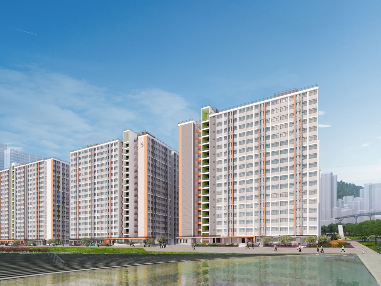 項目包括啟德世運道（第二期），政府展示項目構思圖。（政府新聞處）