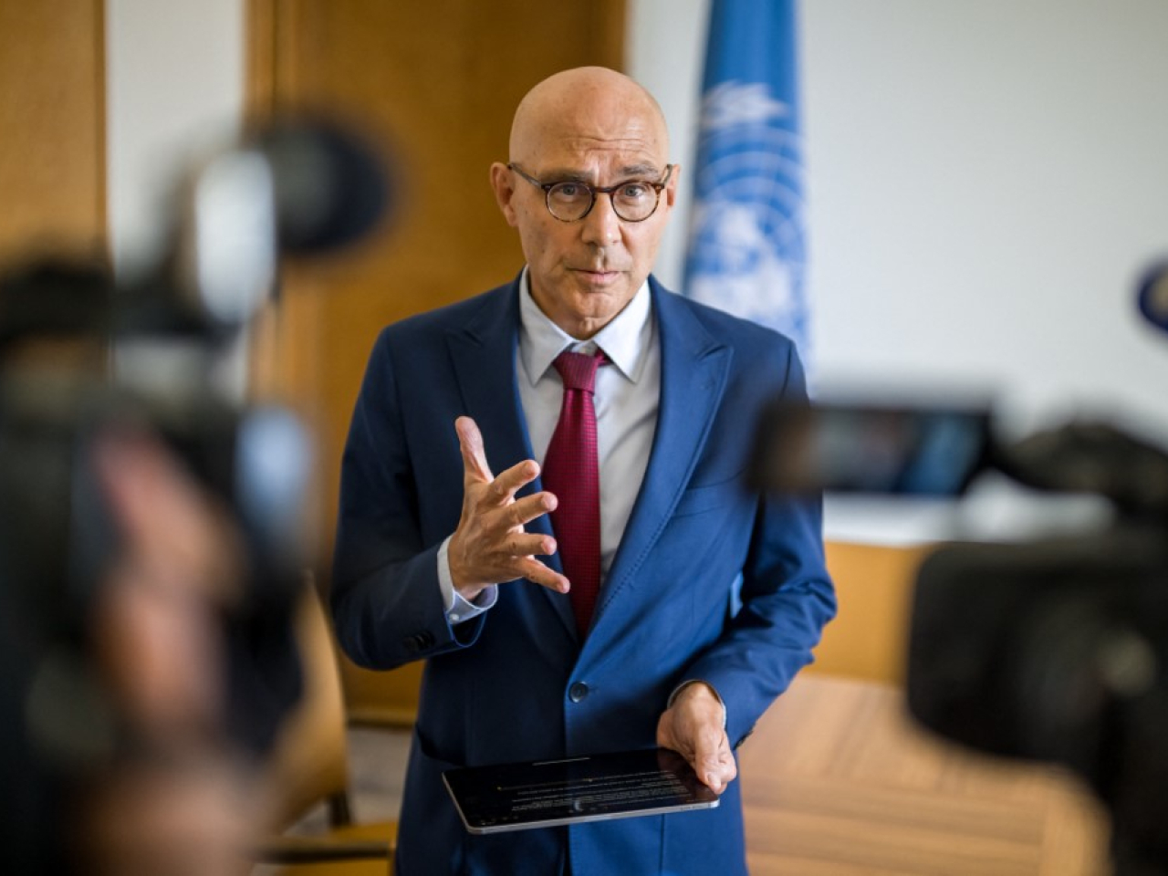 圖爾克敦促美國確保移民政策和執法方式，尊重人的尊嚴和正當程序權利。（法新社資料圖片）