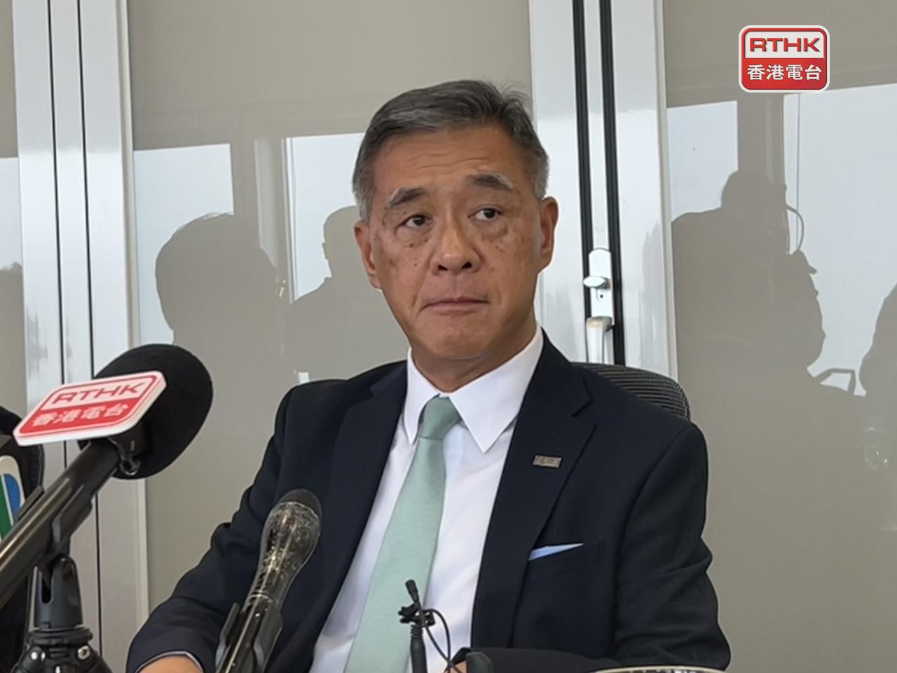 莫偉軒說，快將成立以深港為主的投資網絡，將處於早期或增長期的科技企業與大灣區投資者置於同一平台，以便交換訊息與投資。（羅煒皓攝）