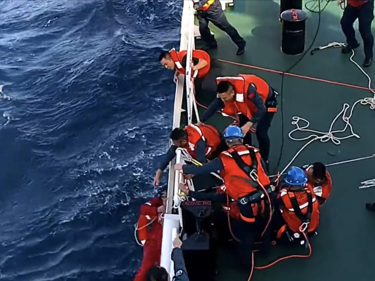 中方接報後啟動海上搜救應急預案。（中國海警局網頁）