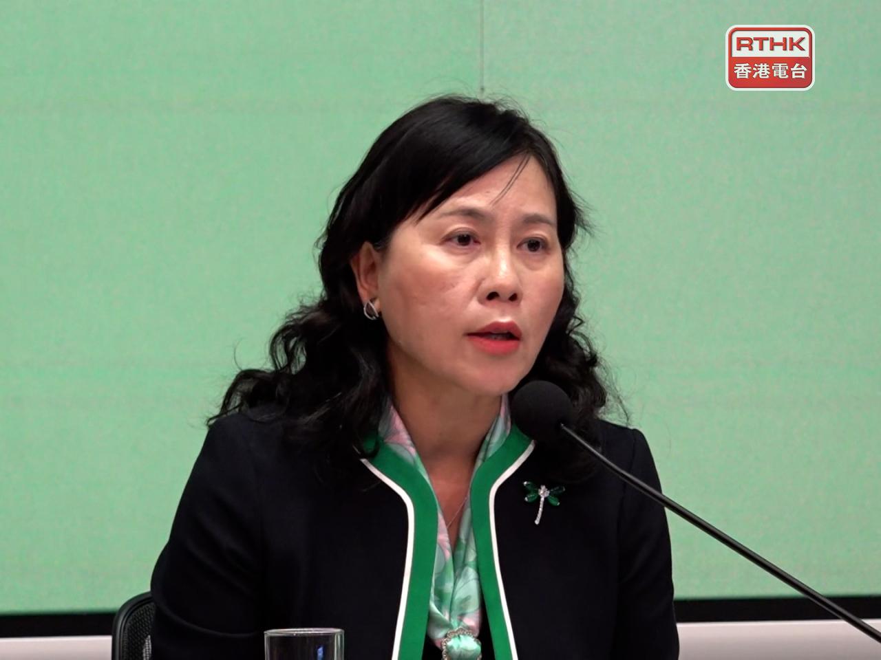 陳美寶表示，對粵車南下增加名額持開放態度，日後有空間可再檢視。（港台圖片）