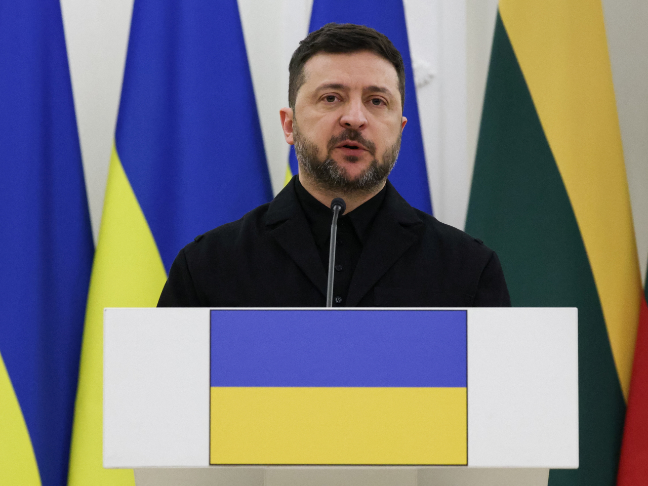 澤連斯基說，有關美國向烏克蘭提供安全保障的文件，已經百分百準備好，重申美國的安全保障很重要。（路透社）