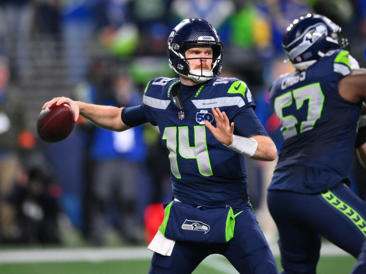 Seattle quarterback Sam Darnold continued his fairytale run in his first season with the team. Photo: Reuters