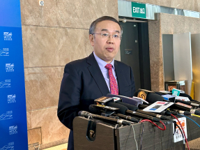 許正宇相信在全球大變局下香港作為安全港，給予海外企業十足信心將業務遷至本港。（羅煒皓攝）