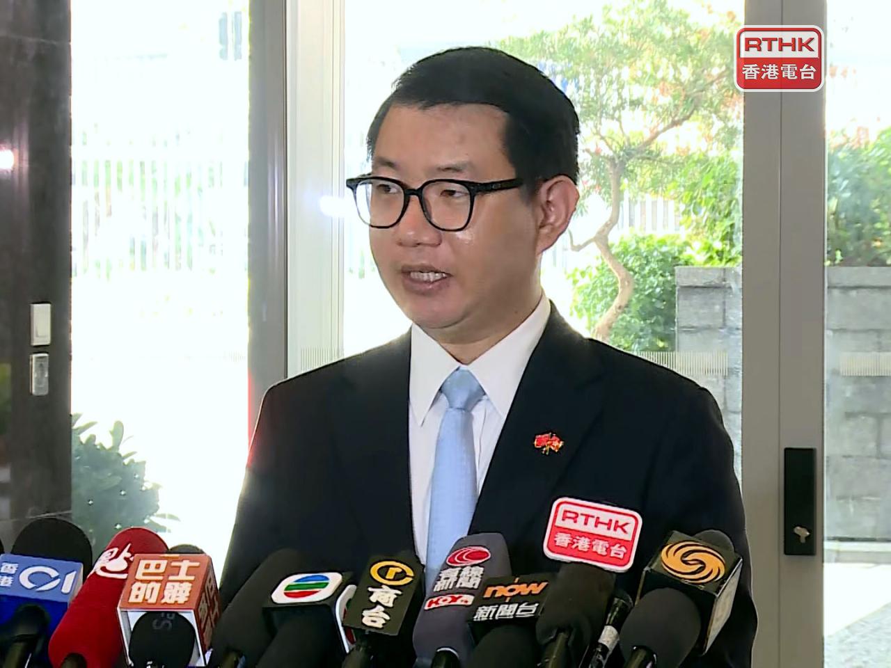 吳英鵬表示，夏寶龍闡明行政主導的優越性，指出實踐證明行政主導能夠彰顯「一國兩制」制度優勢。（張連登攝）