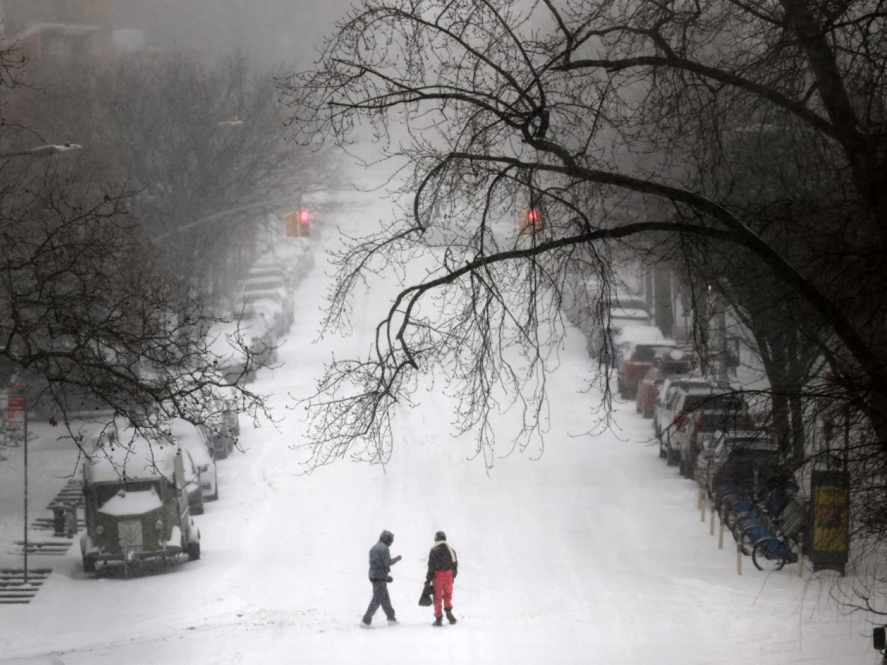 Residents have been asked to stay home due to the perilous conditions. Photo: AFP