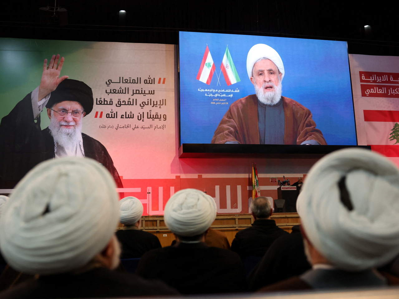 黎巴嫩真主黨領導人卡西姆警告，任何針對伊朗的軍事行動，都可能觸發更大範圍的地區衝突。（路透社）